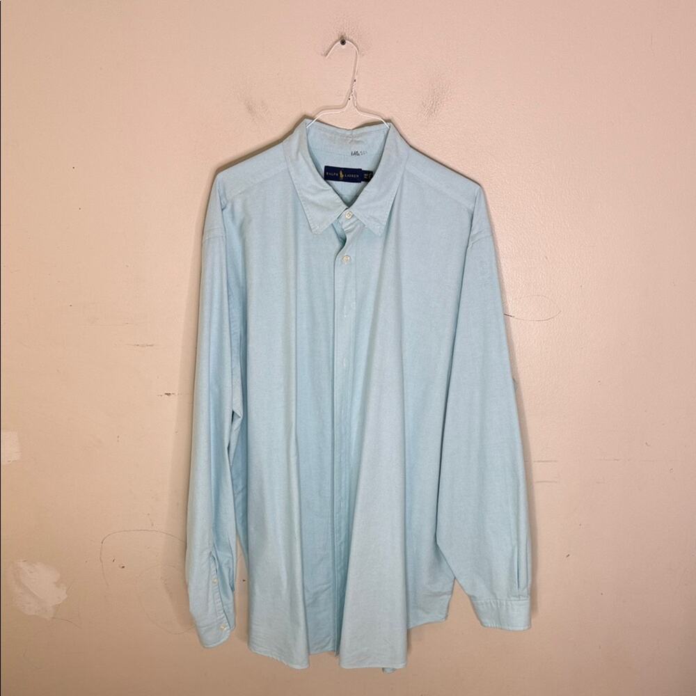 Ralph Lauren Men's Blue Casual Button Down Long Sleeve Shirt Size 3XLT